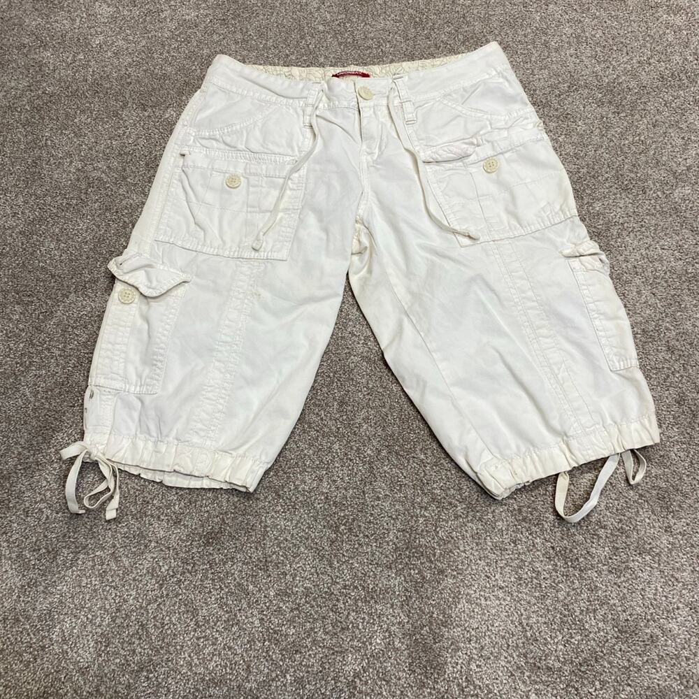 Parachute Cargo Utility Unionbay Drawstring Shorts sz 3 Y2K Indie sleaze 2000s